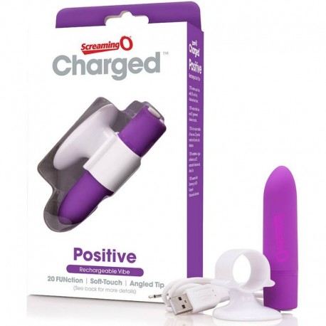 Charged™ Positive™ · Vibrador recargable lila · Screaming O