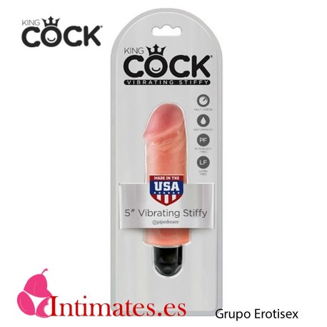 Vibrating Stiffy 5" Flesh · King Cock