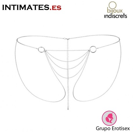 Magnifique · Culotte de cadenas metálicas - Plateado · Bijoux