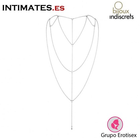 Magnifique · Cadenas metálicas para espalda y escote- Plateada · Bijoux