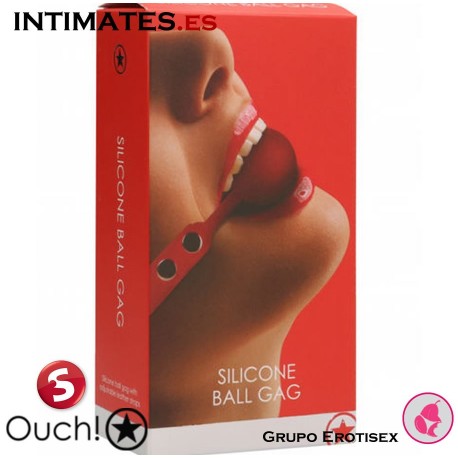 Mordaza con bola roja · Ouch!