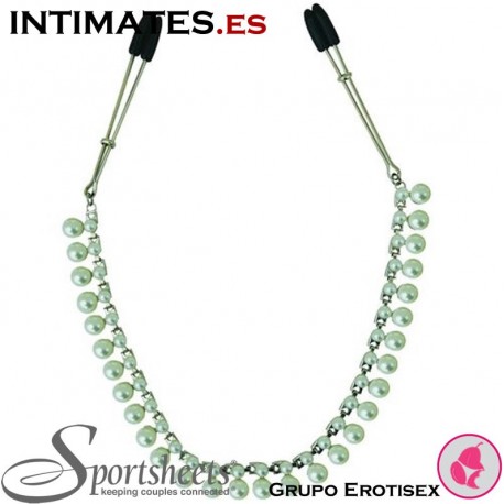 Pearl Chain Nipple Clip · Midnight