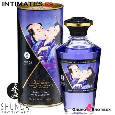 Exotic Fruits · Aceite de masaje efecto calor · Shunga
