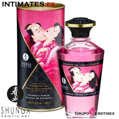 Raspberry feeling · Aceite de masaje efecto calor · Shunga