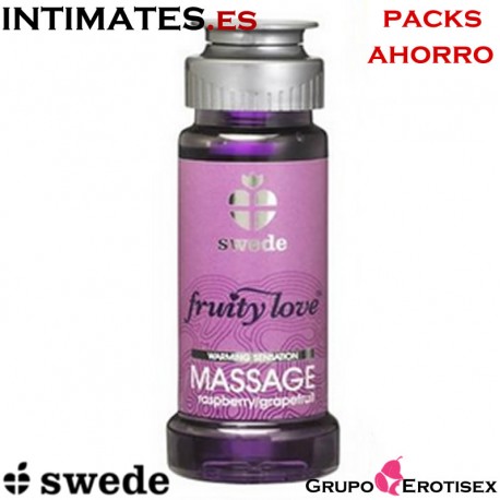 Fruity Love™ · Massage Frambuesa / Pomelo 50ml x 36uds · Swede