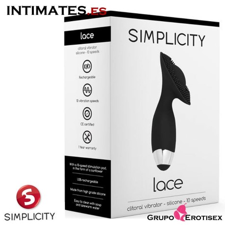Lace - Negro ·Vibrador de Clítoris y Punto G · Simplicity, que puedes adquirir en intimates.es "Tu Personal Shopper Erótico Online" 