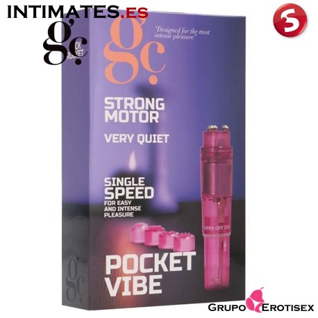 Pocket Vibe · Estimulador con cabezales - Rosa · GC