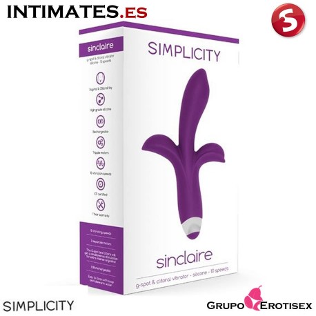 Sinclaire - Lila · Vibrador de Clítoris y Punto G · Simplicity